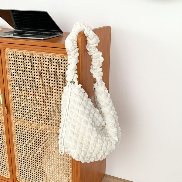 

designer bags shoulder tote bags with large capacity and check pleated clouds 43cm