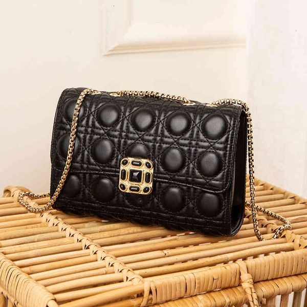 

bags handbags french counter classic lingge women's popular fashion chain versatile foreign temperament messenger small square, Black;red