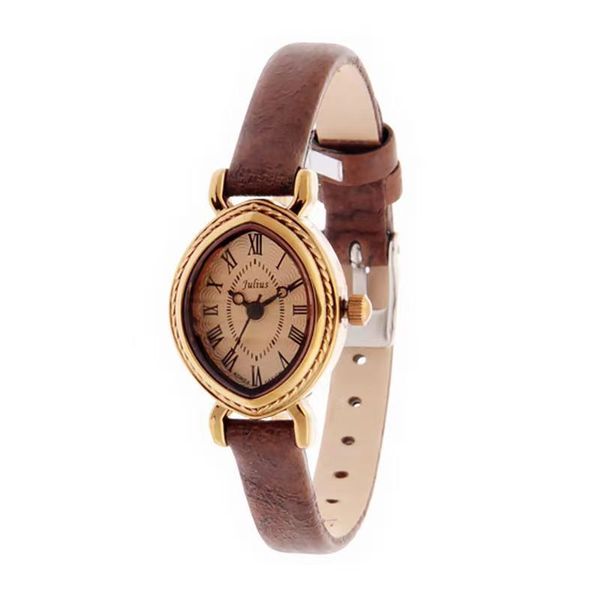

luxury womens watches retro designer literary lady thin belt simple trend temperament waterproof female women watch mother girlfriend birthd, Slivery;golden