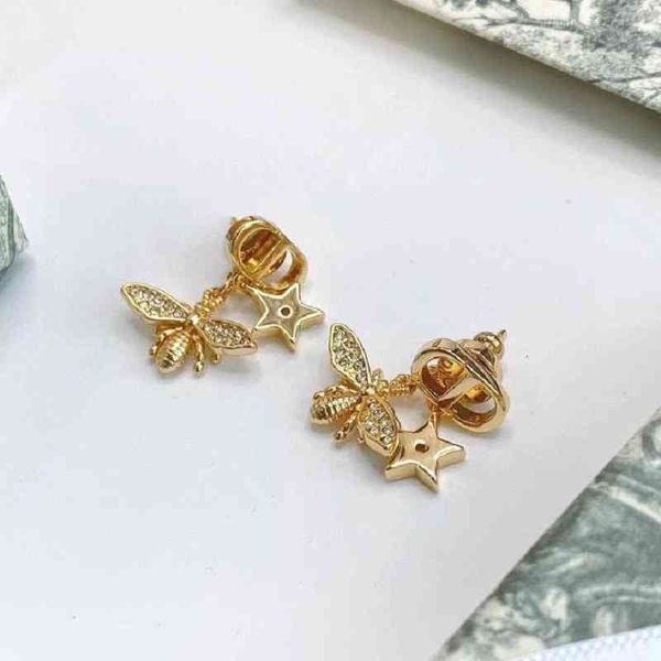 

earrings 2022 new letter star simple temperament red jewelry sale, Golden