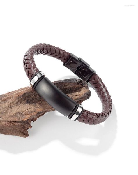 Armreif Verkauf von Lederseilarmbändern für Männer Coole Persönlichkeit Wilder Outdoor-Sportschmuck Geflochtener GroßhandelBangle Inte22