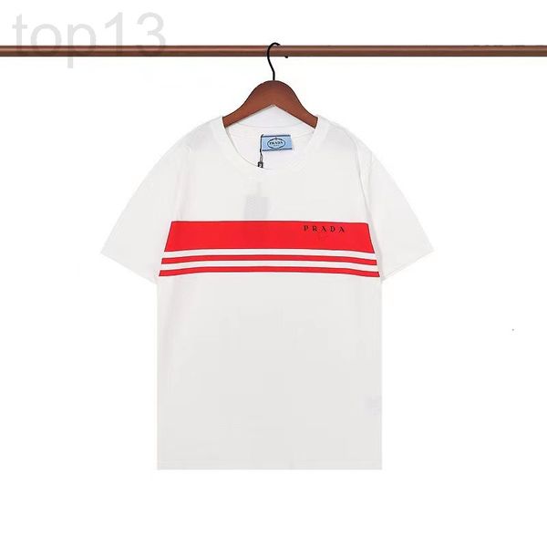 

women's t-shirt designer chaopai 22 early spring new alphabet print contrast stripe t-shirt versatile men's and women's same, White