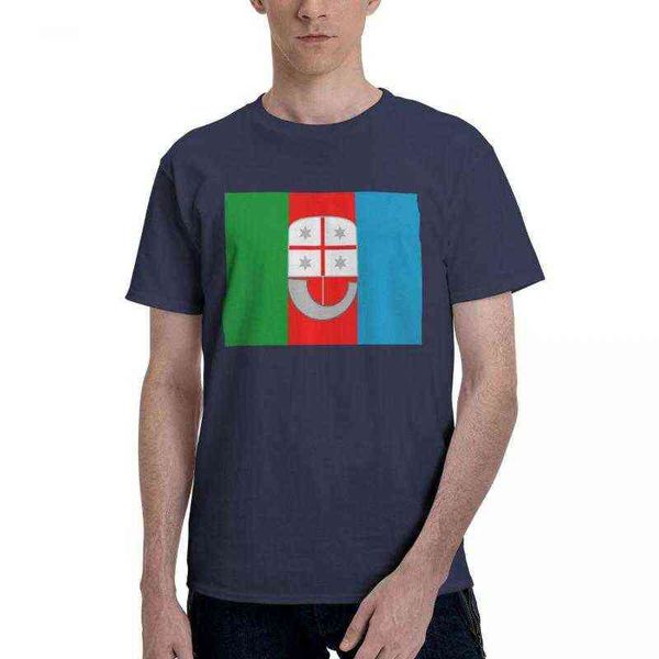 

men's t-shirts man flag of liguria everyday navy basic short sleeve t-shirt funny european size, White;black