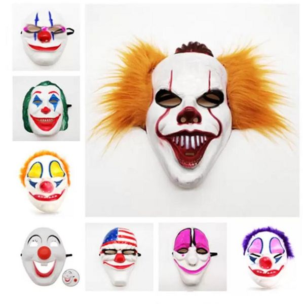1pc Wholesale PVC Halloween Mask Scary Plown Máscara de Payday 2 para Masquerade Cosplay Halloween Máscaras horríveis F0715