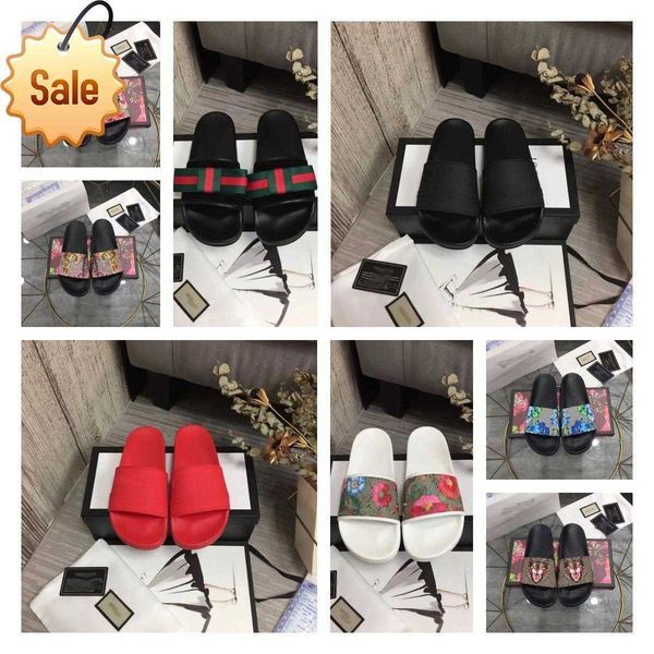 

designer slippers blooms women men fashion sandals luxury floral g brand slipper rubber flats summer beach shoes loafers gear bottoms, Black