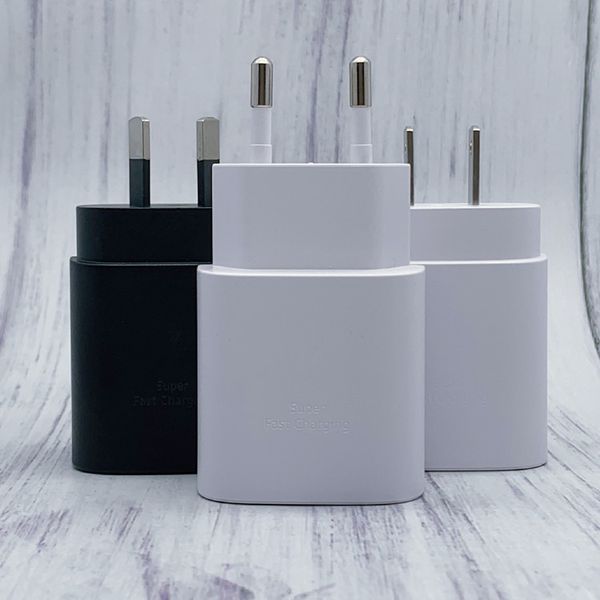 

usb-c super fast charging adapter s20 25w pd charger usb to type c cable for note 10 20 s10 21 wall charger
