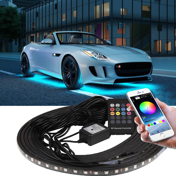 

car chassis light neon light strip waterproof remote / app control led ambient lamps backlight decorative atmosphere lamp 12v