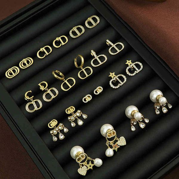 

2022 factory wholesale new brass pearl earrings, Golden