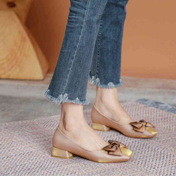 

dress shoes vrouwen franse dikke hakken hoge hakken vierkante teen lederen enkele schoenen vrouwen casual kantoor vlinder schoenen 3cm 22042, Black