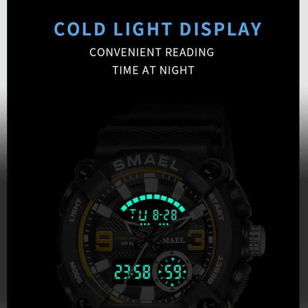

sport waterproof 50m clock alarm sled light wristwatches men's quartz military army watches, Slivery;brown