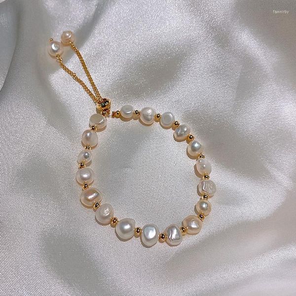 Perlen Stränge Barock Natürliche Süßwasser Perle Armband Sexy Für Frau Mode Dame Temperament Schmuck Südkorea Fawn22