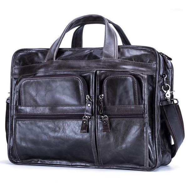 Men's Genuine Leather Bag Bedarcase ombro Crossbody Capacitar Capacidade Viagens Business Cell Telephone Documentos de armazenamento Pouch1