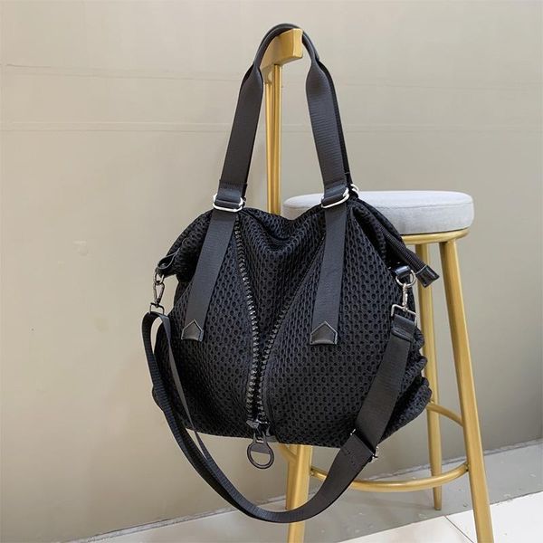 

evening bags designer nylon mesh bag women's shoulder large capacity travel trend zipper crossbody female handbag and purse