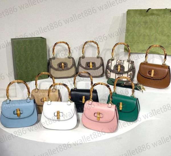 

luxury designer brand fashion shoulder bamboo bags handbags women totes chains phone bag wallet cross body metallic vintage