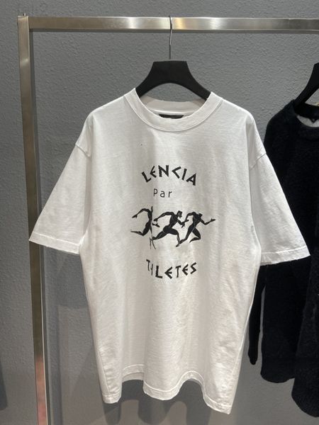 

men's t-shirts designer ins 22ss summer new running men's pattern printed couple os t-shirt short sleeve tee r632, White;black