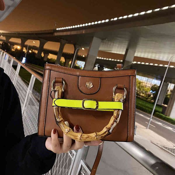 

bamboo slub bag women's hand messenger early autumn new tote