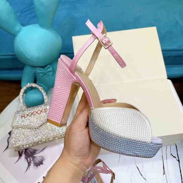 

high super sandals women's heels sandals women's fashionable summer shoes party bota femina, Black