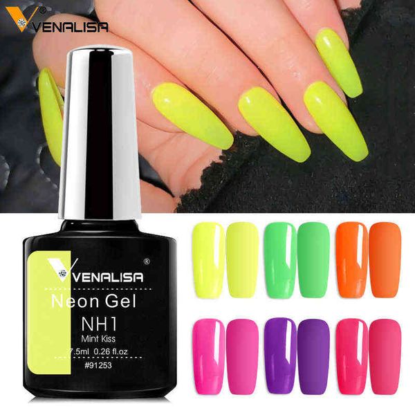 NXY Tırnak Jel 6 adet Kiti Manikür Neon Lehçe 7 5 ml Floresan Renk Yeşil Sarı UV OFF 0328