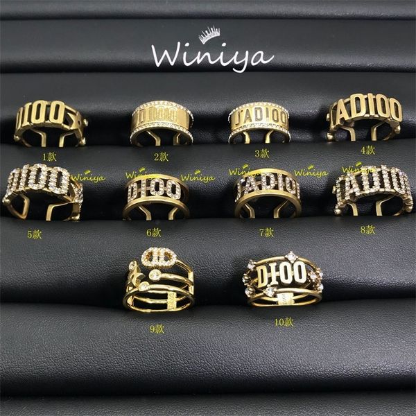 

16% off jewelry the new d's new brass letter inlaid diamond ring, Silver