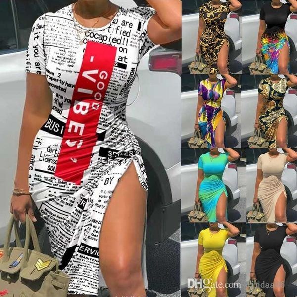 

2022 womens midi dresses printed net color short sleeve drawstring dress fashions casual models, Black;gray