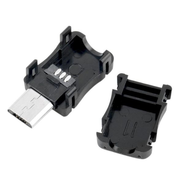 Разъем Micro USB 5 PIN 5P T Порт мужской Штепсельный разъемы Разъемы пластикового покрытия для DIY Pasker