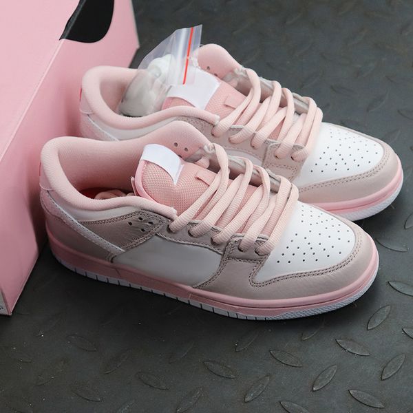 

shoes womens low casual sneaker designer brand white- pink pigeon sneakers board