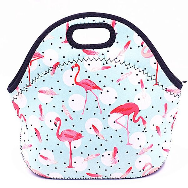 Bolso de mano de neopreno reutilizable de 17 colores Bolsas de almuerzo suaves aisladas con diseño de cremallera para la escuela de trabajo DHL