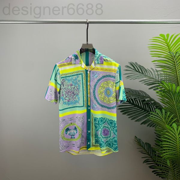

men's hoodies & sweatshirts designer trendy european vers short sleeve shirt digital color satin print versatile men's and women&#, Black