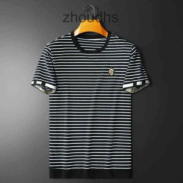 

brand 2023 designer classic b br t shirts and polo shirt solid striped short sleeve t-shirt men's fas, White;black