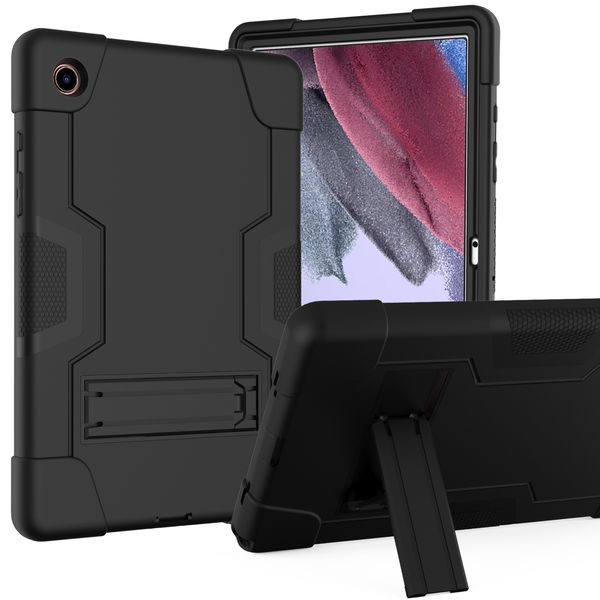 Военная тяжелая бурная броня корпуса для Samsung Galaxy Tab A8 10,5 дюйма x200/x205/x207 ударный ударный силиконовый пластиковый пластиковый пластиковый крышка с силиконовой подставкой