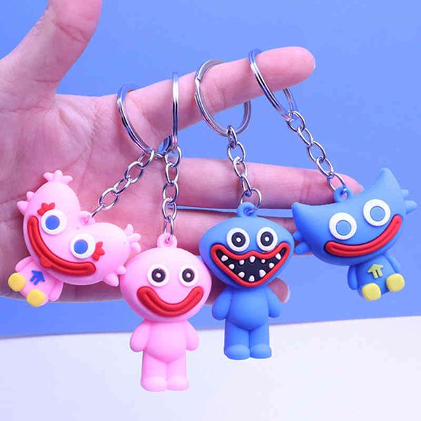 

keychains poppy playtime bobby pendant huggy wuggy game peripheral, Silver