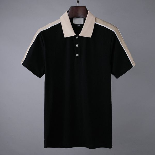 

2022 new solid color mens polos shirts 100% cotton short sleeve casual polos hommes fashion summer lapel male, White;black