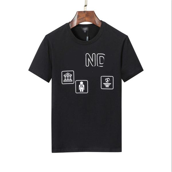 

men's designer 2022 summer men's and women's cotton t shirts loose couples french simple letters hip hop short sleeves m-3xl#, White;black