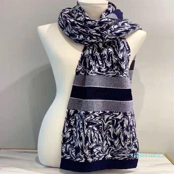 

luxury- cashmere scarf warm scarves fashion animal letter for man women shawl long neck 8 color highly quality194m, Blue;gray