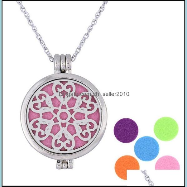 

pendant necklaces diffuser necklace open lockets per essential oil aromatherapy locket drop delivery 2021 jewelry pendant dhseller2010 dhpft, Silver