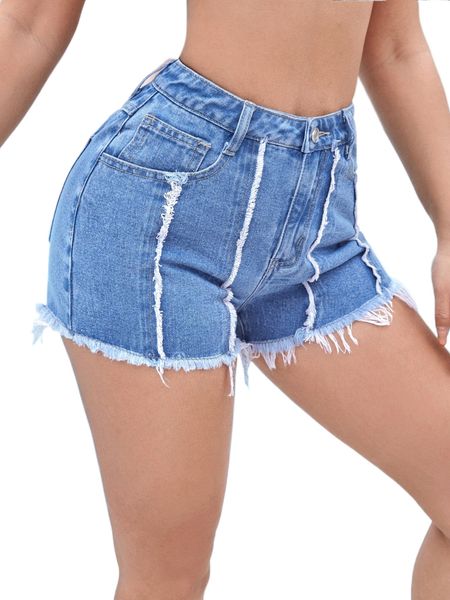 

sxy raw trim denim shorts n2wp#, White;black