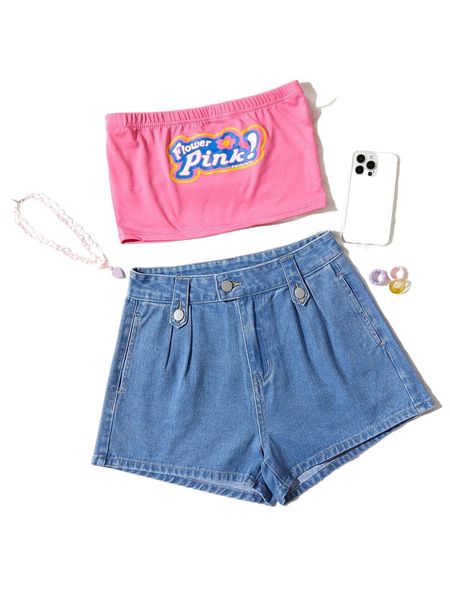 

plicated detail denim shorts p9mj#, White;black