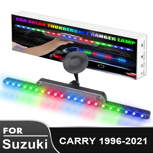 

car led lights auto solar colorful warning light anti-rear-end lights lamps tools gadgets auto goods for suzuki carry 1996-2021