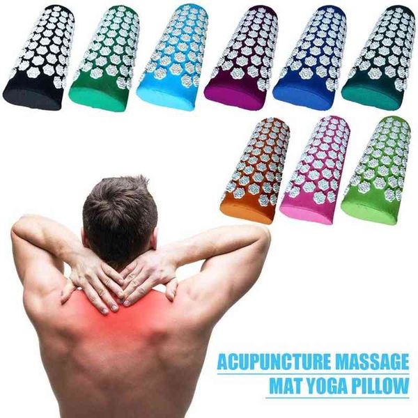 Massagekissen Lotus Akupressurmatten Kissen Spike lindern Stressschmerzen Nackenkissen Anti-Stress-Nadelmassagegerät 220507