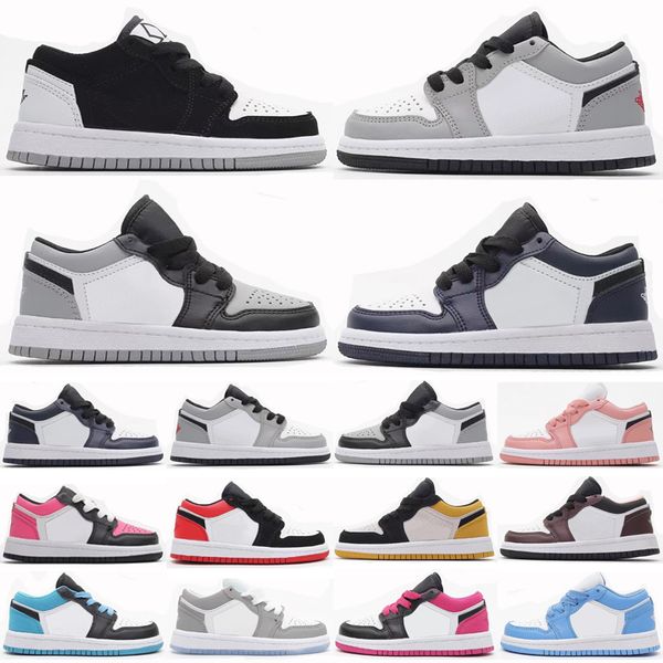 

white tan gum 1 1s low baby kids basketball shoes mighty blue fog se denim lx grey black sail gold toe unc noble redmen sneakers sports trai