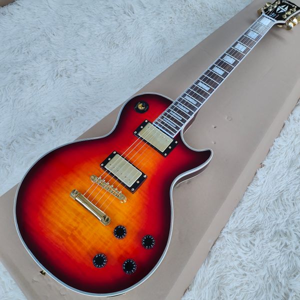 

classic lp electric guitar front and back edging golden quality accessories professional level
