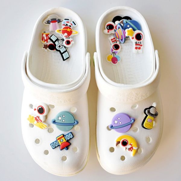 

dhl fast air wholesale easter day cute pvc cartoon croc charms shoe flower decoration buckle accessories clog pins charm buttons in stock 06, White;pink
