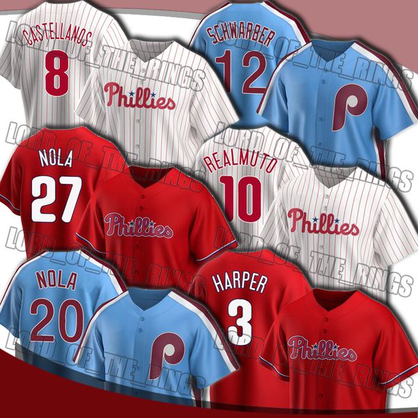 

custom bryce phillies 3 harper jersey nick castellanos rhys hoskins kyle schwarber jerseys aaron nola jean segura jt realmuto didi gregorius, Blue;black