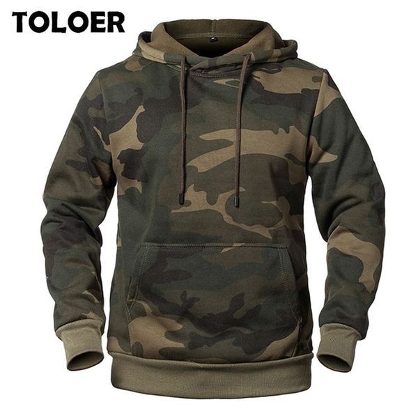 

plus size hoodies camouflage sweatshirt men hip hop cotton tracksuit sweat hoodies male camo hoody military hoodie us/eur size 201127, Black