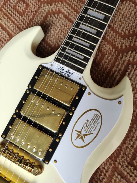 

custom shop standard milky white s g electric guitar
