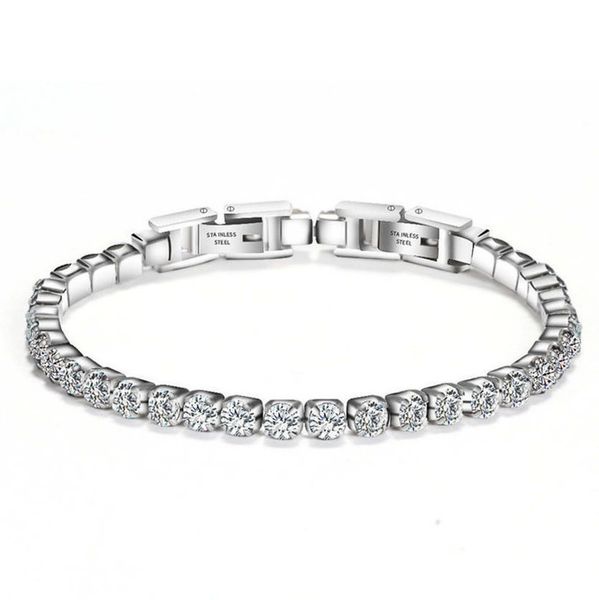 

bracelets tennis jewelry fashion zircon women bracelet wholesale brief stainless steel yfgm, Golden;silver
