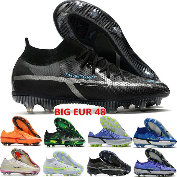 

2022 big eur 48 mens phantom gt2 dynamic fit elite fg soccer shoes high low ankle cleats football boots future lab tacos de futbol