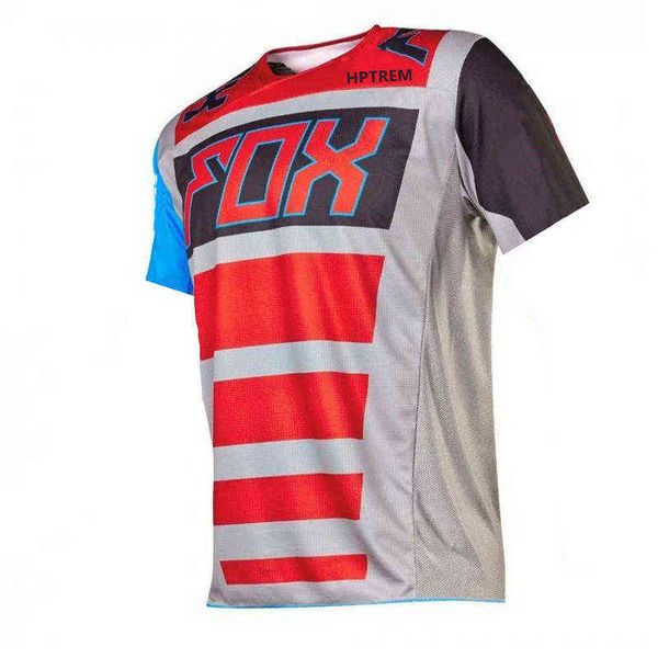 

2021 men downhill jerseys hptrem fox mountain bike mtb shirts offroad dh motorcycle jersey motocross sportwear clothing fxr bike, White