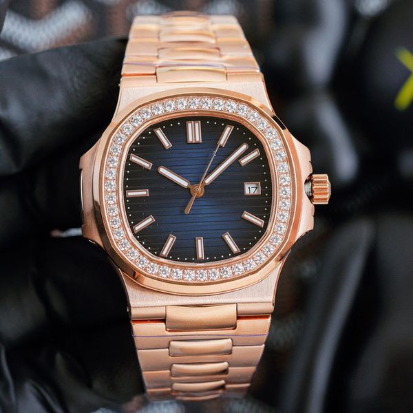 

mens watch automatic mechanical watches business wristwatch 40mm stainless steel case waterproof wristwatches montre de luxe, Slivery;brown