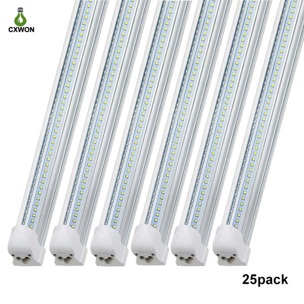 prezzo di fabbrica 4ft 5ft 6ft luci del negozio a LED tubi T8 integrati luce 6500K doppia forma a V parteggiata 270 gradi per officina magazzino garage